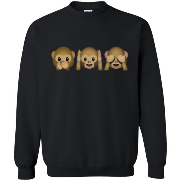 monkey emoji shirt sweatshirt - black