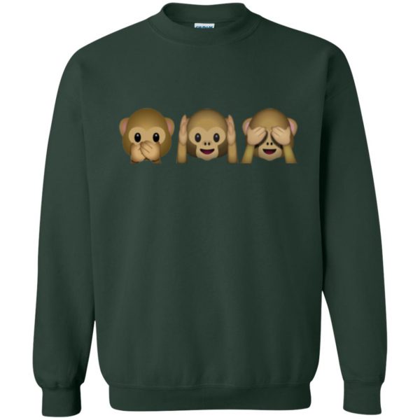 monkey emoji shirt sweatshirt - forest green