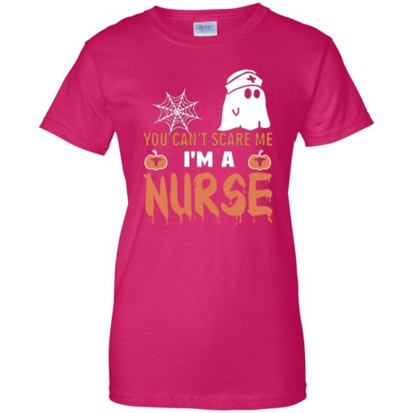 nurse halloween shirt womens t shirt - lady t shirt - pink heliconia
