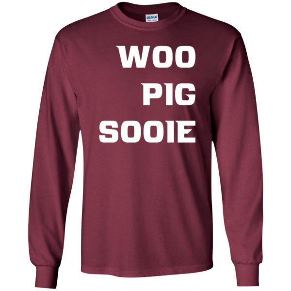 woo pig sooie shirt long sleeve - maroon