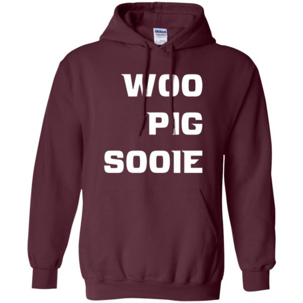 woo pig sooie shirt hoodie - maroon