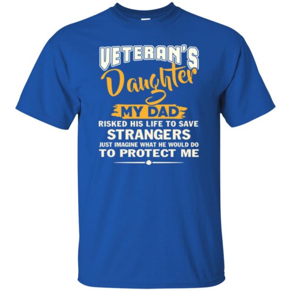 veterans daughter t shirt t shirt - royal blue