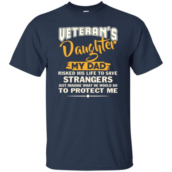veterans daughter t shirt t shirt - navy blue