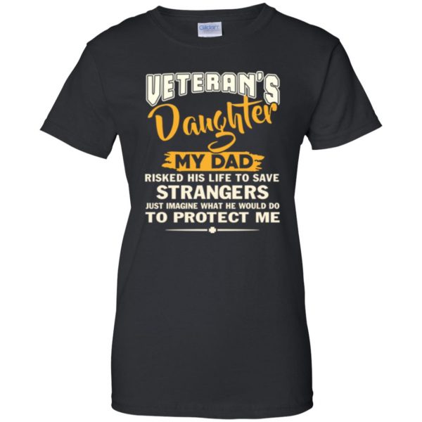 veterans daughter t shirt womens t shirt - lady t shirt - black