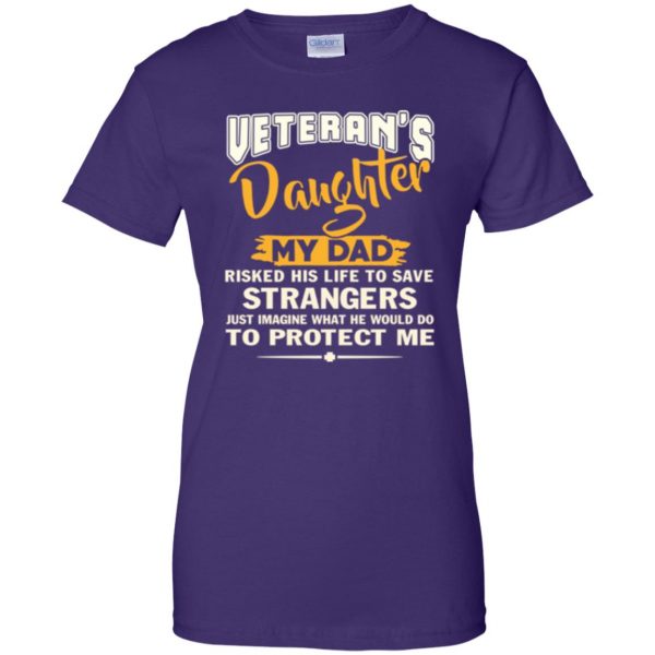 veterans daughter t shirt womens t shirt - lady t shirt - purple