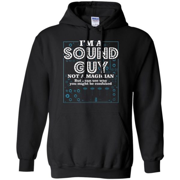 sound guy tshirt hoodie - black