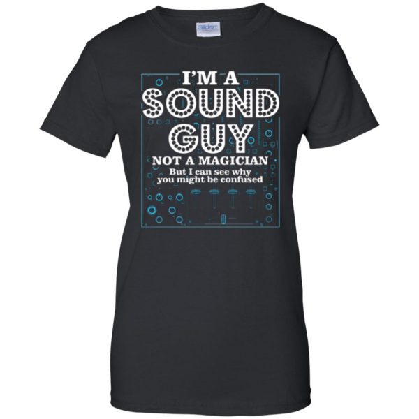sound guy tshirt womens t shirt - lady t shirt - black