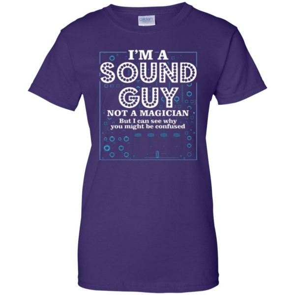 sound guy tshirt womens t shirt - lady t shirt - purple