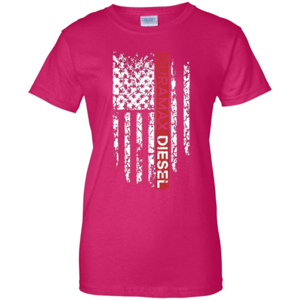 duramax diesel t shirts womens t shirt - lady t shirt - pink heliconia