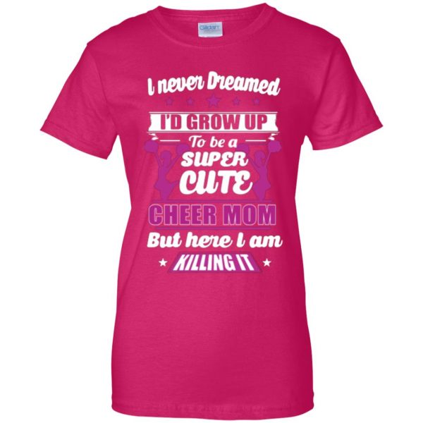 cheerleading mom shirts womens t shirt - lady t shirt - pink heliconia