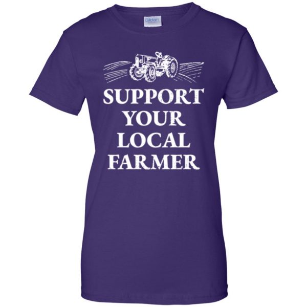 support your local farmer t shirt womens t shirt - lady t shirt - purple