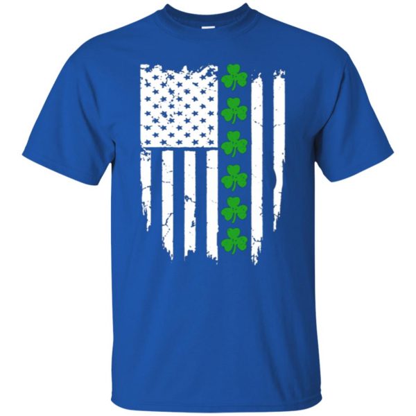 irish american flag shirt t shirt - royal blue