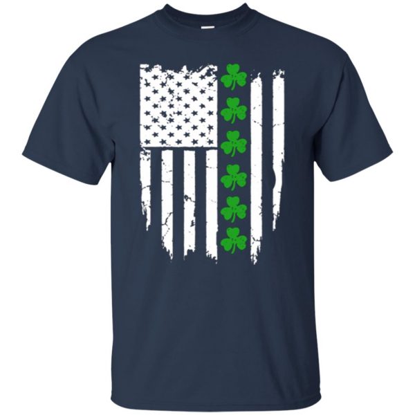 irish american flag shirt t shirt - navy blue