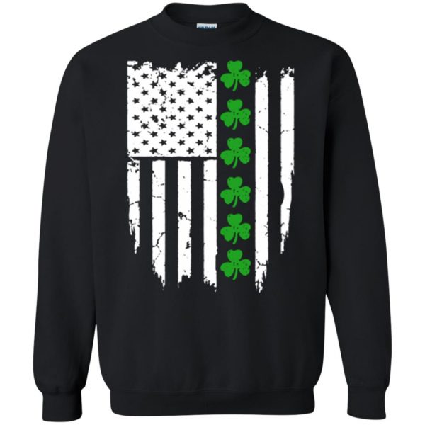 irish american flag shirt sweatshirt - black