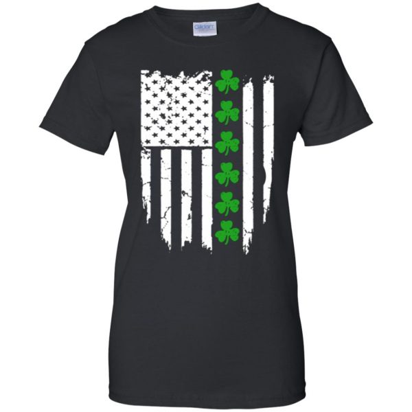 irish american flag shirt womens t shirt - lady t shirt - black