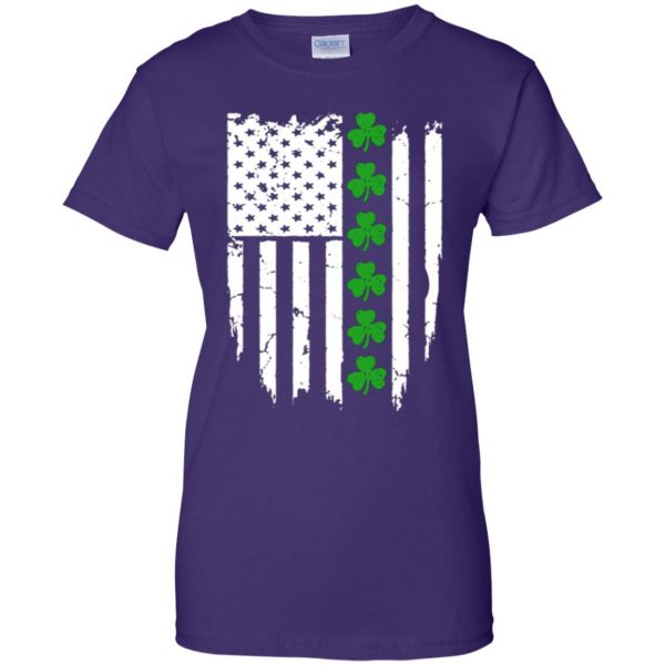 irish american flag shirt womens t shirt - lady t shirt - purple