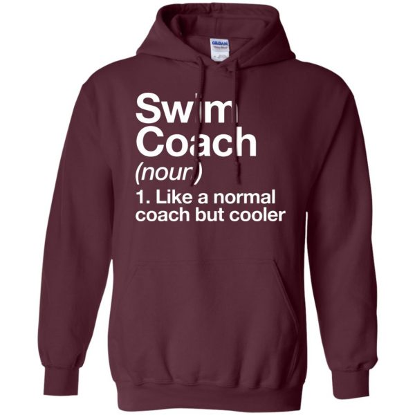 Swim Coach hoodie - maroon