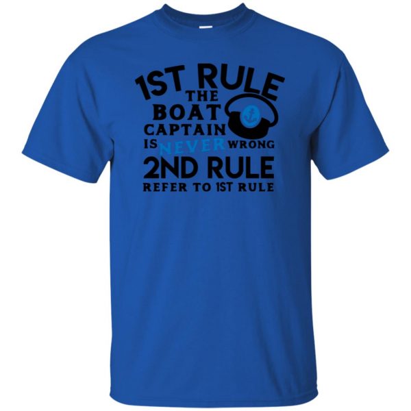 boat captain shirt t shirt - royal blue