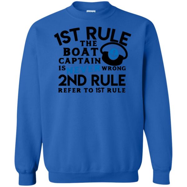 boat captain shirt sweatshirt - royal blue