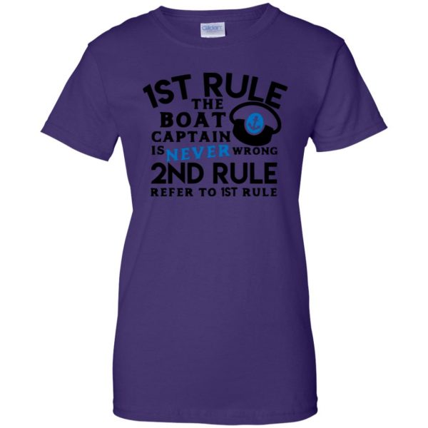 boat captain shirt womens t shirt - lady t shirt - purple