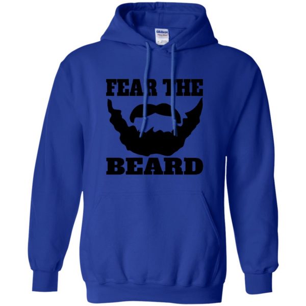 fear the beard tshirt hoodie - royal blue