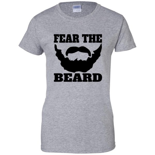 fear the beard tshirt womens t shirt - lady t shirt - sport grey