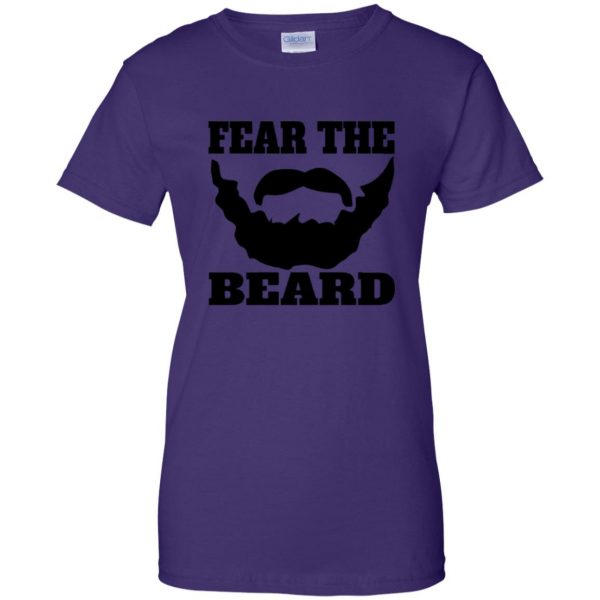 fear the beard tshirt womens t shirt - lady t shirt - purple