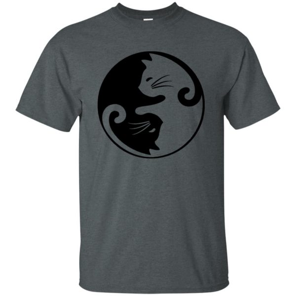 yin yang cat shirt t shirt - dark heather