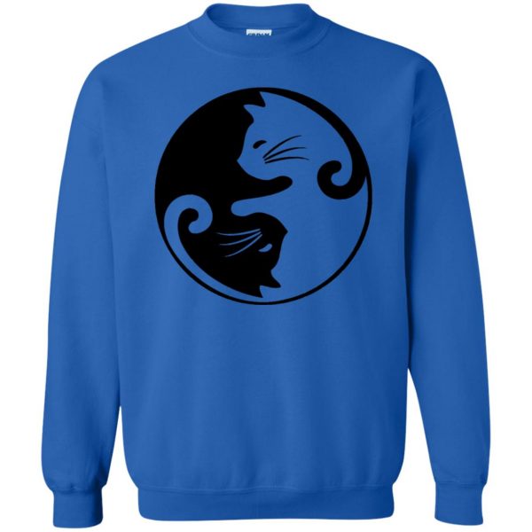yin yang cat shirt sweatshirt - royal blue