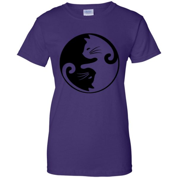 yin yang cat shirt womens t shirt - lady t shirt - purple