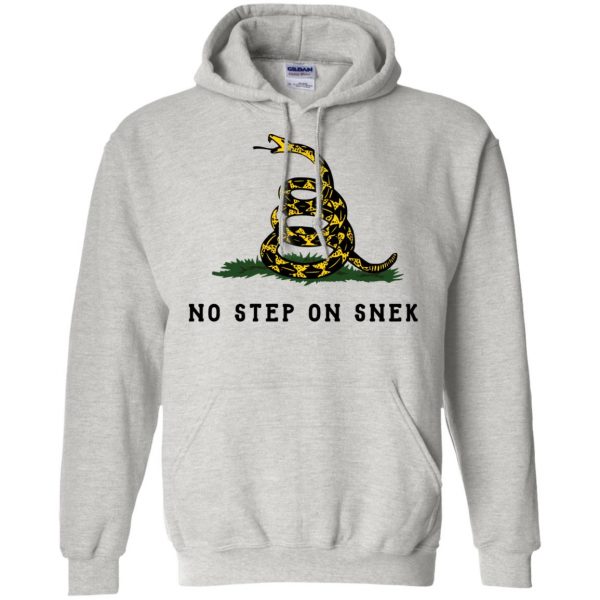 no step on snek shirt hoodie - ash