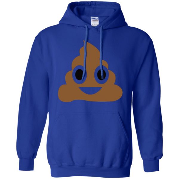 poop emoji t shirt hoodie - royal blue