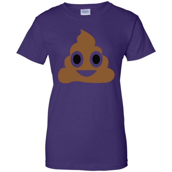 poop emoji t shirt womens t shirt - lady t shirt - purple