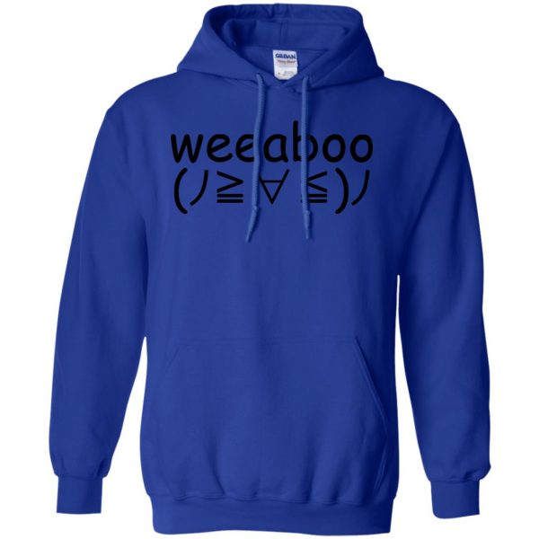 weeaboo trash shirt hoodie - royal blue