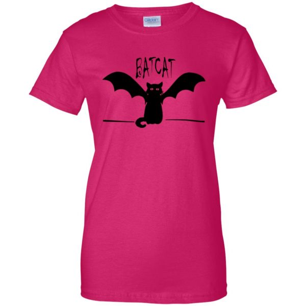batcat shirt womens t shirt - lady t shirt - pink heliconia