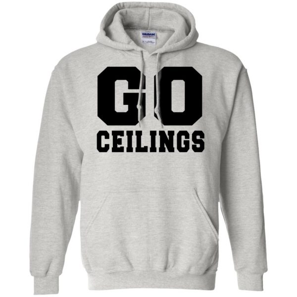 go ceiling shirt hoodie - ash