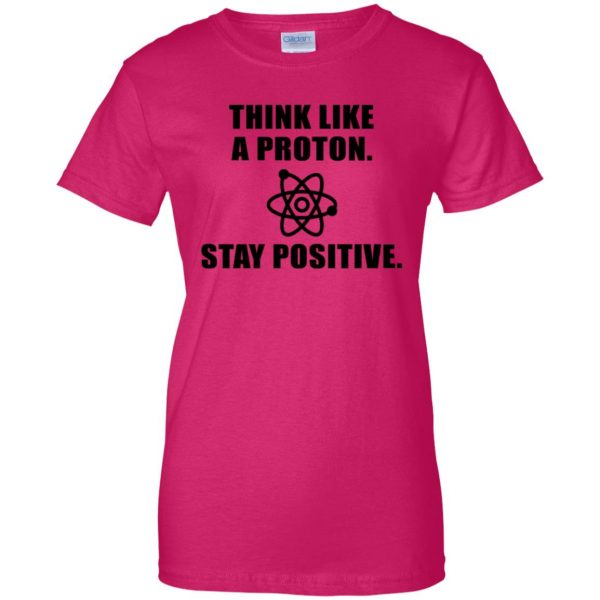 stay positive shirt womens t shirt - lady t shirt - pink heliconia