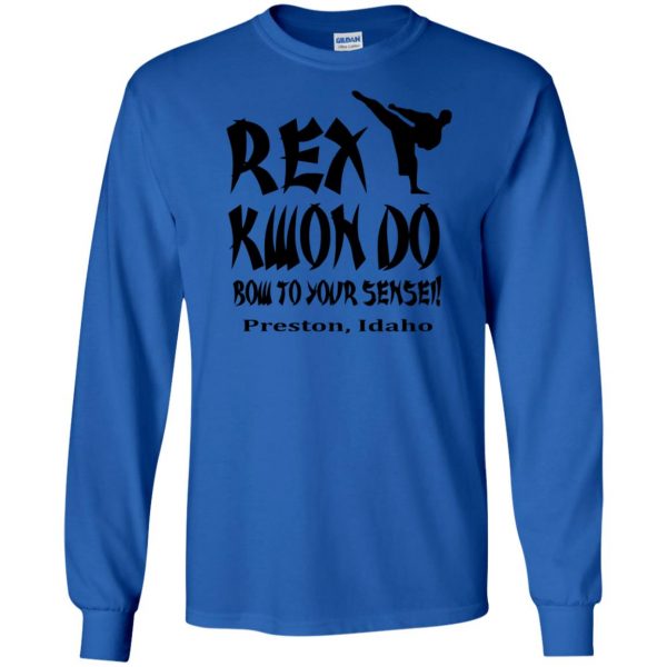 rex kwon do shirts long sleeve - royal blue