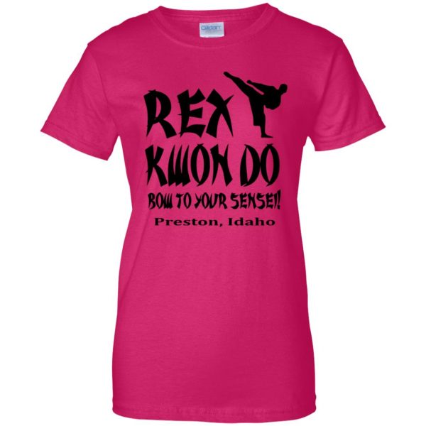 rex kwon do shirts womens t shirt - lady t shirt - pink heliconia