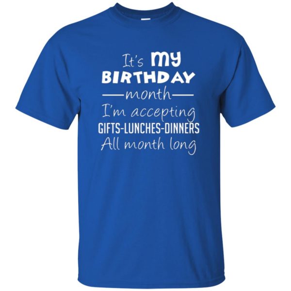 it's my birthday t shirt t shirt - royal blue