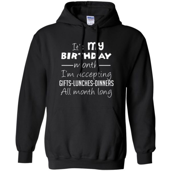 it's my birthday t shirt hoodie - black