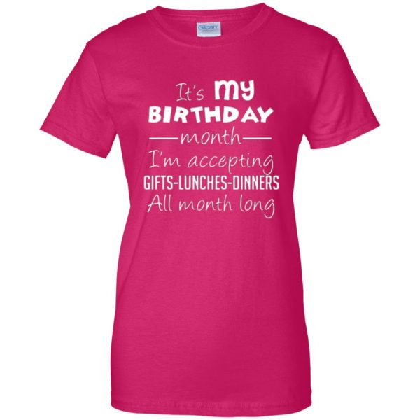it's my birthday t shirt womens t shirt - lady t shirt - pink heliconia