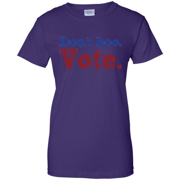 don't boo vote shirt womens t shirt - lady t shirt - purple