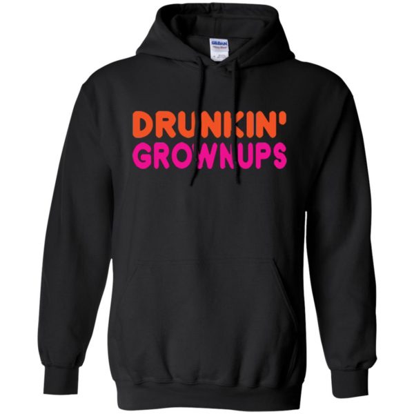 drunkin grownups t shirt hoodie - black