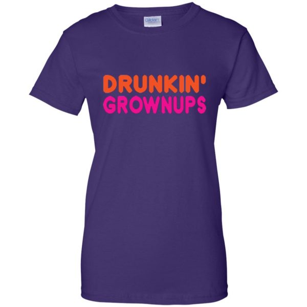drunkin grownups t shirt womens t shirt - lady t shirt - purple