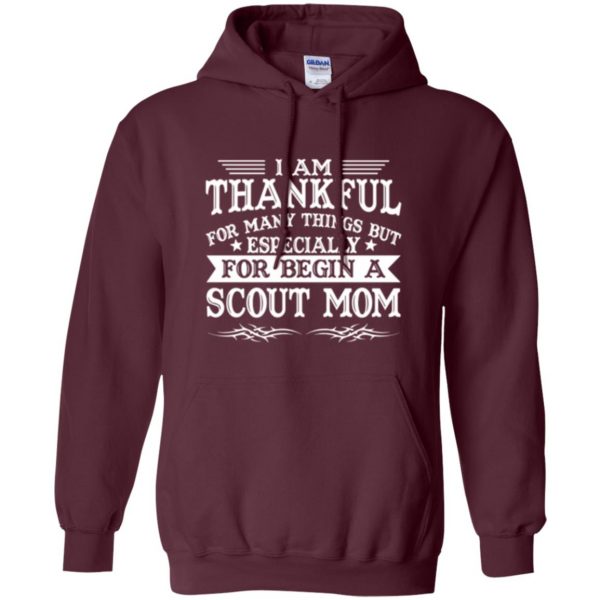 scout mom shirt hoodie - maroon