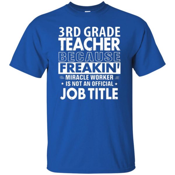 third grade teacher shirts t shirt - royal blue