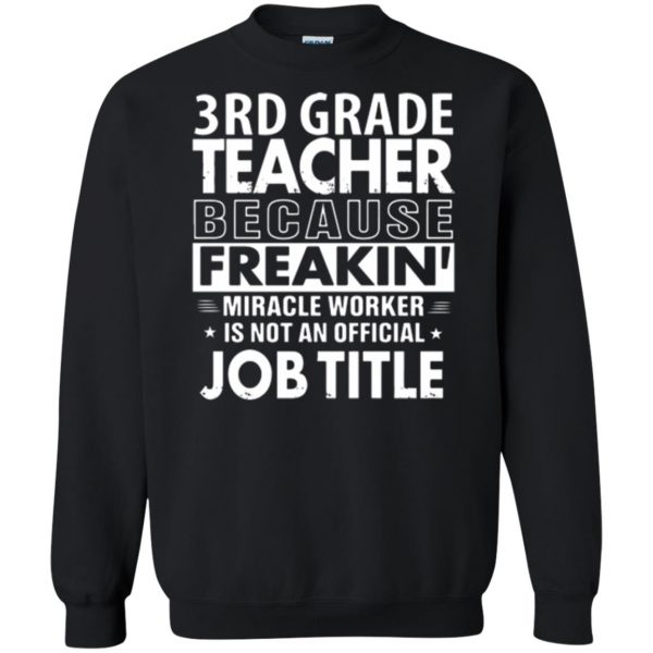 third grade teacher shirts sweatshirt - black
