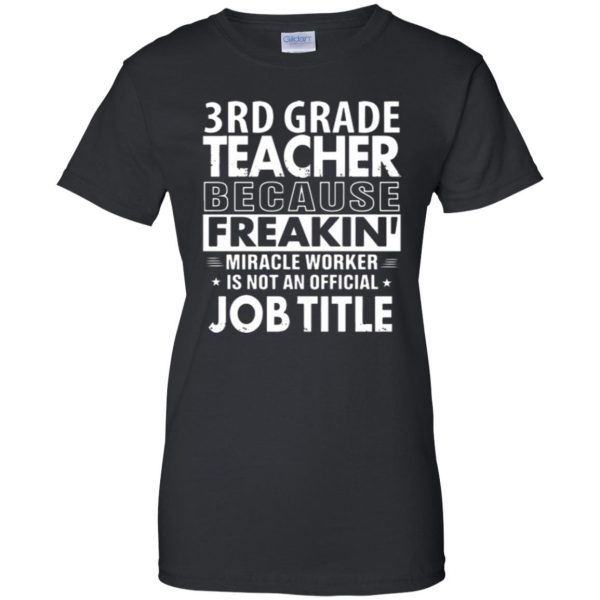 third grade teacher shirts womens t shirt - lady t shirt - black