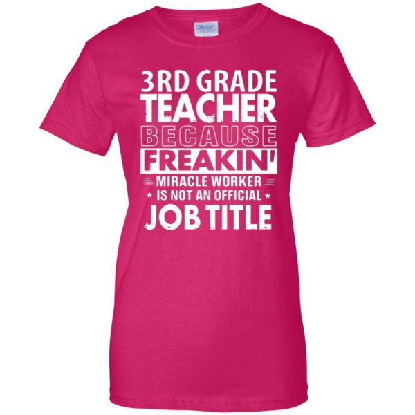 third grade teacher shirts womens t shirt - lady t shirt - pink heliconia